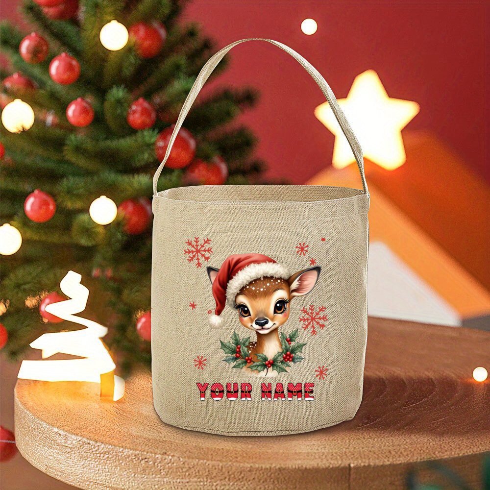 TEMU Gift For Her/him Customized Storage Bucket Bag For Christmas, Ideal Gift Set For Holiday Parties, For Him Or Her