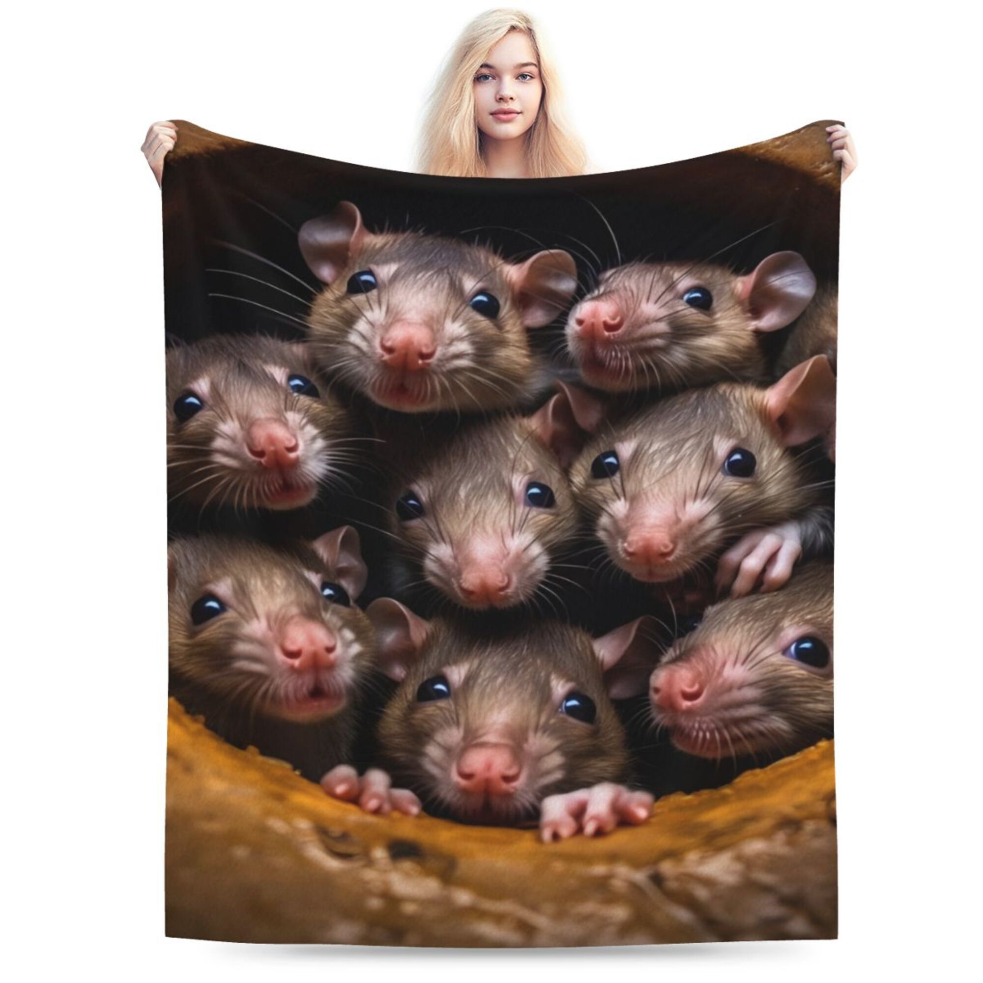 

Rat- Flannel Blanket - 100% All- Sofa Blanket For , , - Pattern, , Non-woven - Blanket