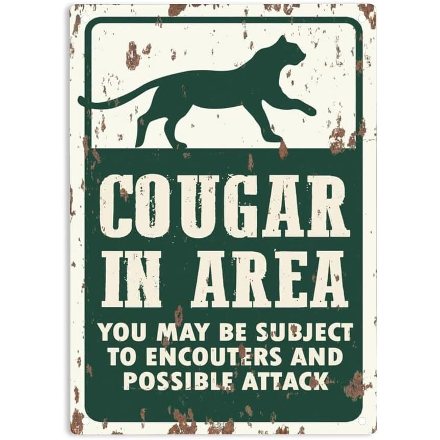 TEMU Vintage Warning Metal Sign | 8x12 Inch Rustic Iron Wall Decor With Pre-drilled Holes, Suitable For Parks, Cabins, And Homes - , Durable For