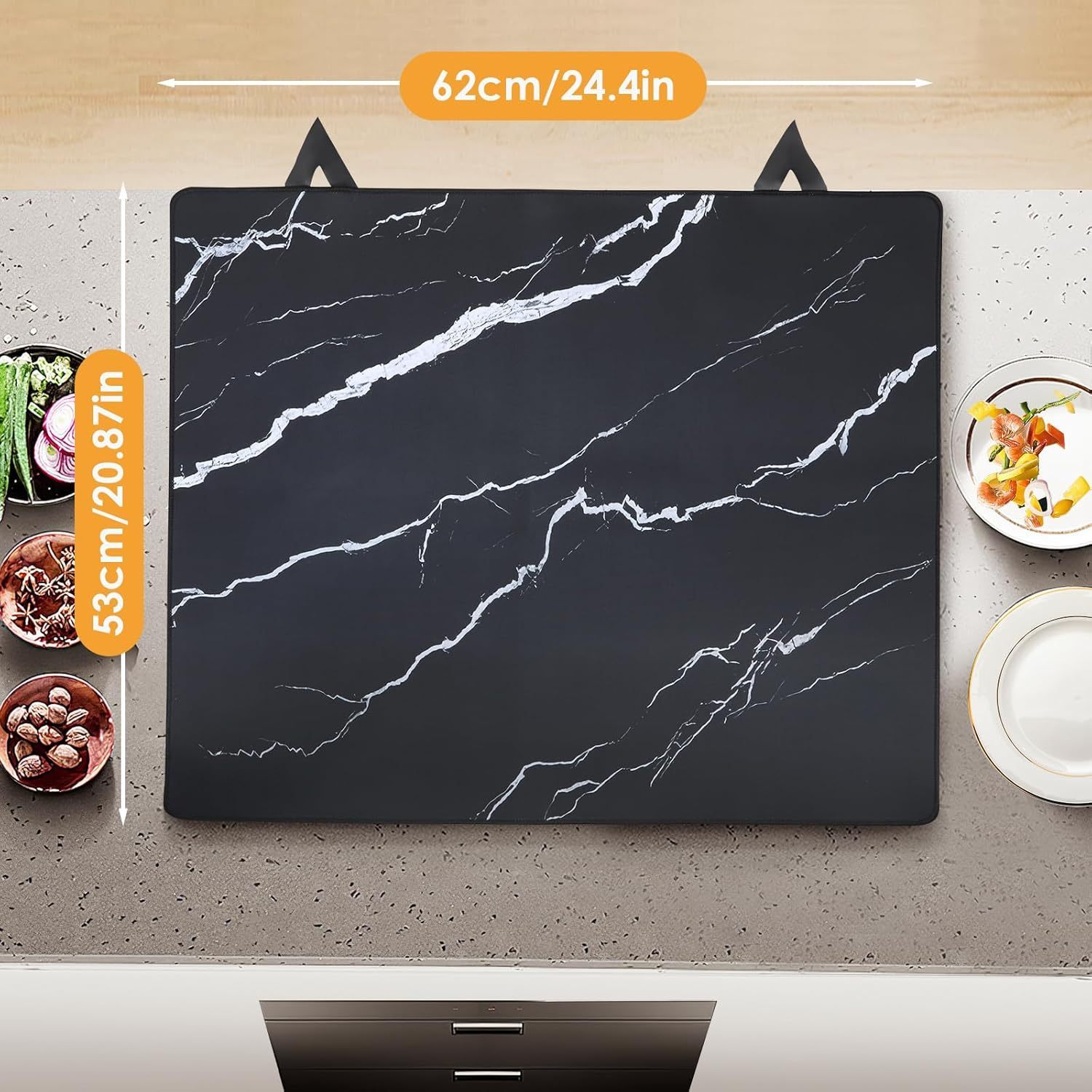 TEMU Extra Large 62x53cm (24.41x20.87in) Heavy-duty Thermal Insulation Protective Cover - Oil, Heat, Scratch Resistant - For Stove Tops, Washer/dryer