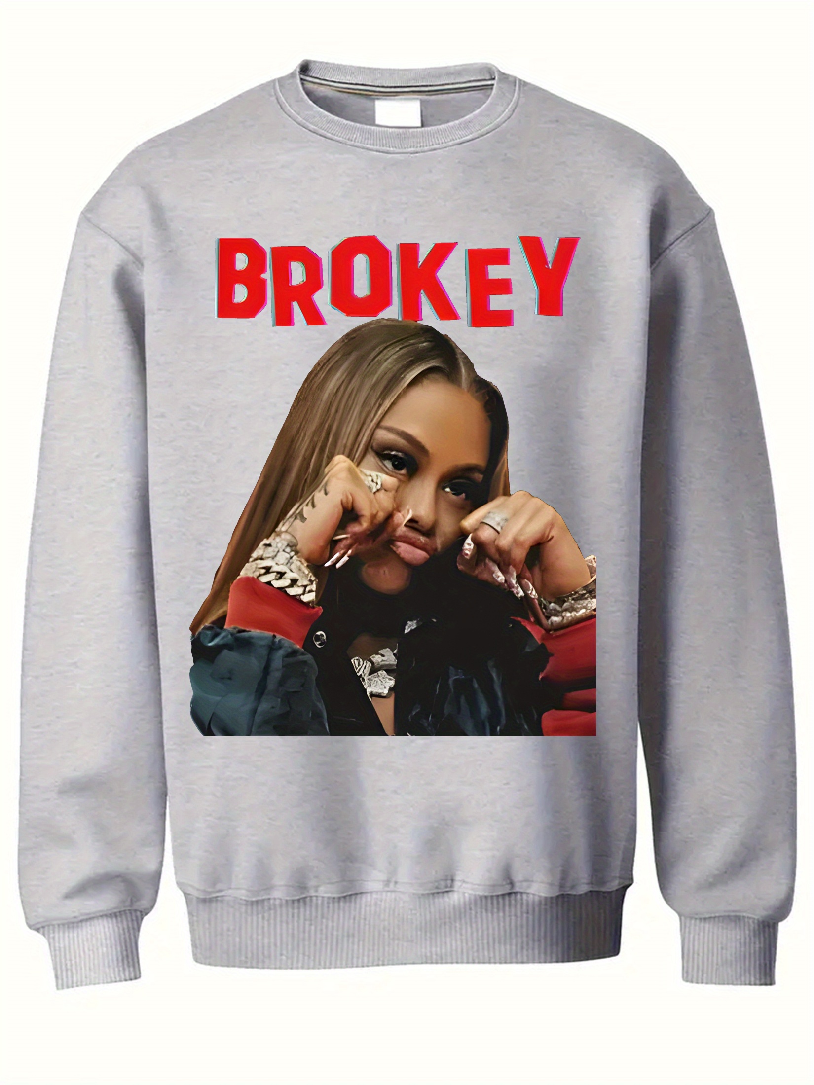 250G Single-Sided Printed Sweater, Basic Style Sports Sweater, Broken Cute Fans Casual Comfortable Loose Casual Hip-Hop Men's and Women's Universal Top - Image 4