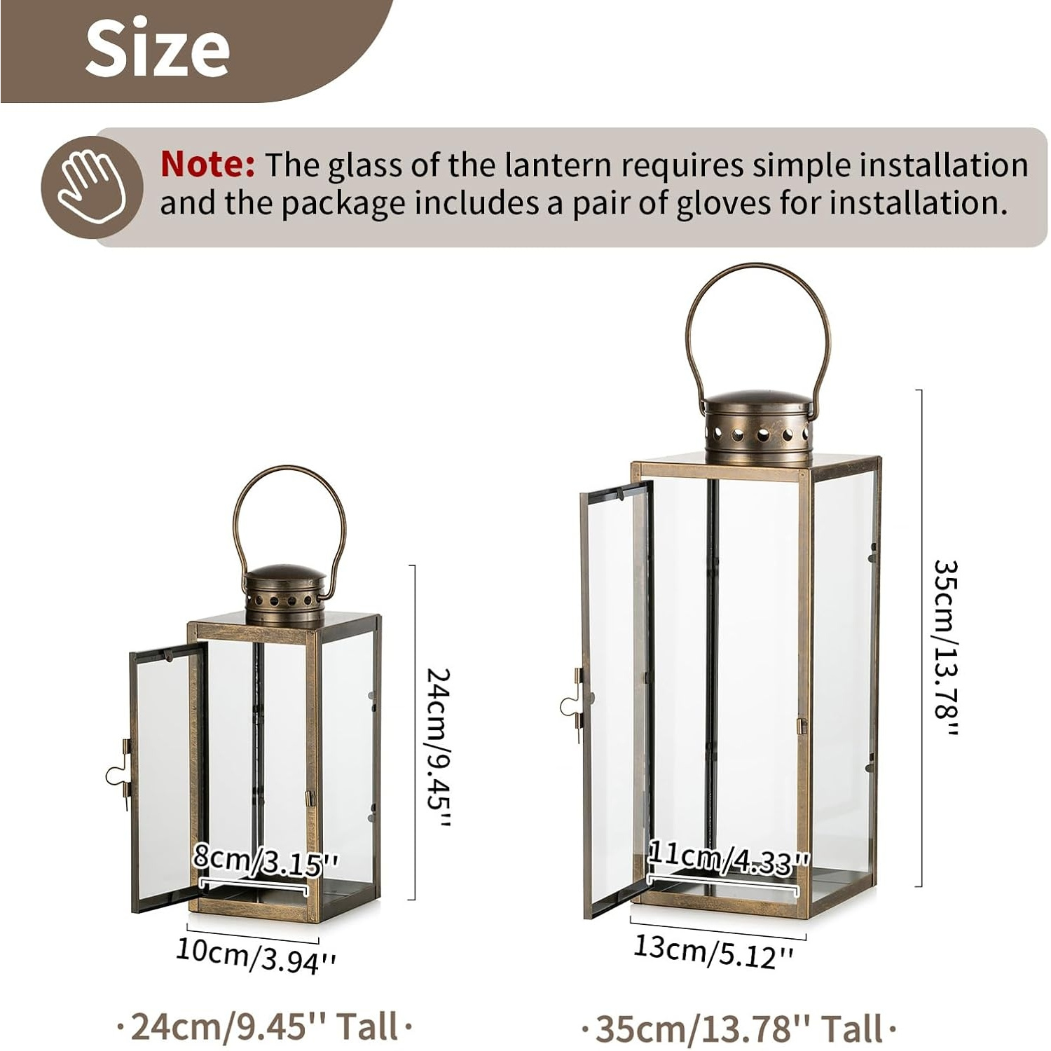 Lantern Set Vintage Lanterns: 24 35cm Cemetery Christmas Candle Lantern Metal Decoration Distressed Golden Urn Grave Halloween Weatherproof Lantern Coat Living Room