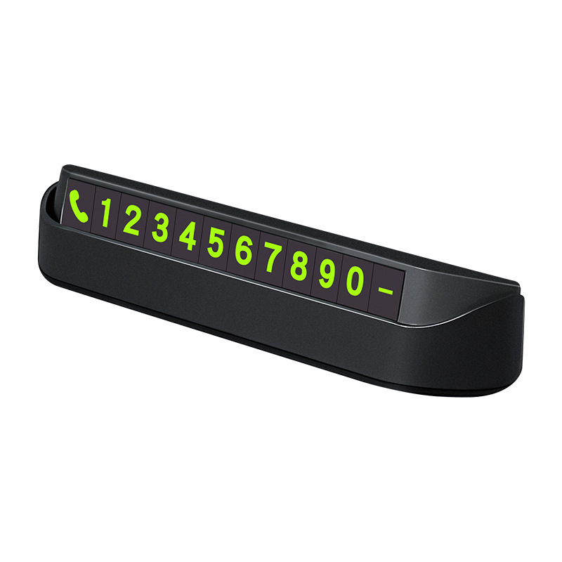 TEMU Temporary Anti-slip Car Parking Sign, Hidden Vehicle-mounted Mobile Night Light Phone Number Plate, Interior Decoration Accessory, Portable