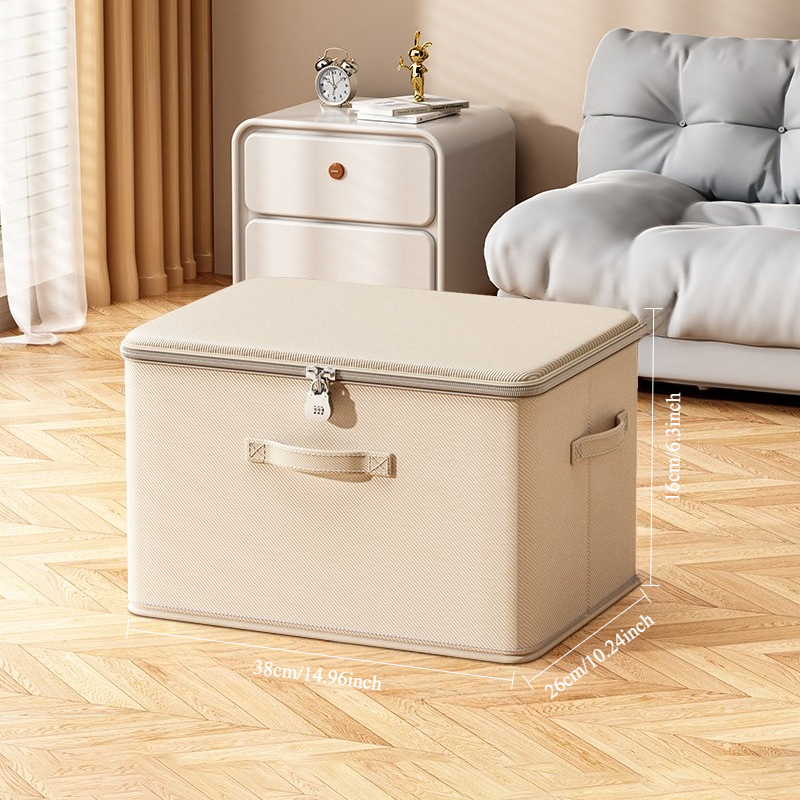 Multifunctional Lockable Storage Box, Thickened Steel Frame