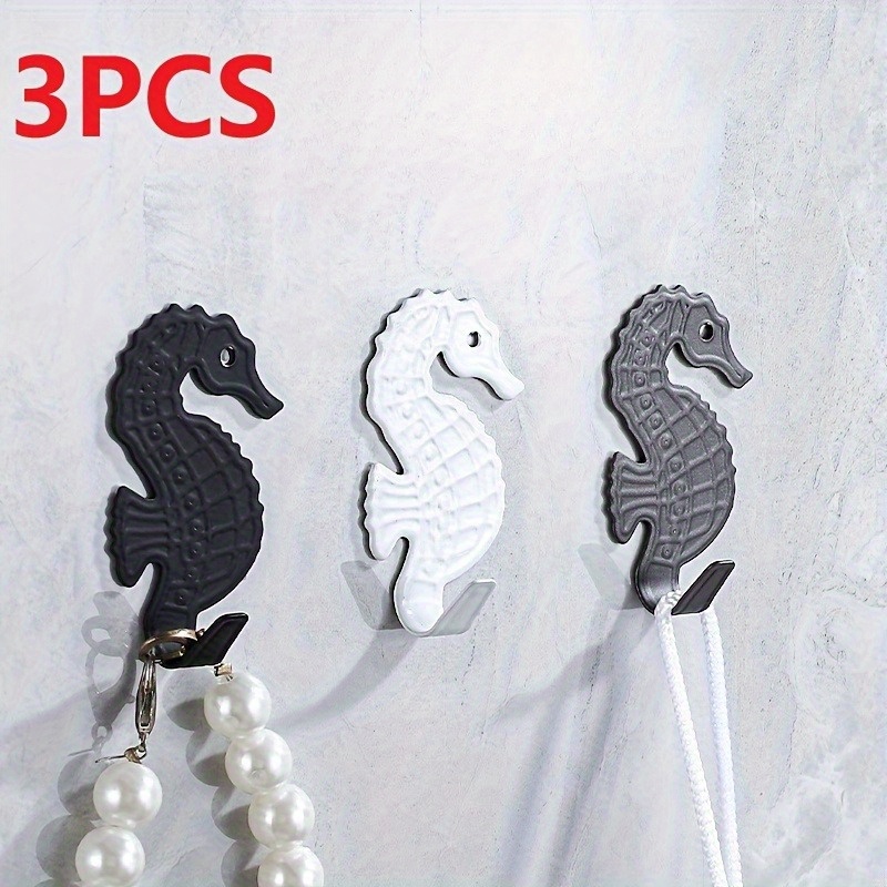 3pcs [over Door] Hook, Strong Bonding, No Drilling Required, Clothing Hook, Kitchen Bathroom Door Hook, Seamless Storage Hook, Bathroom Hook