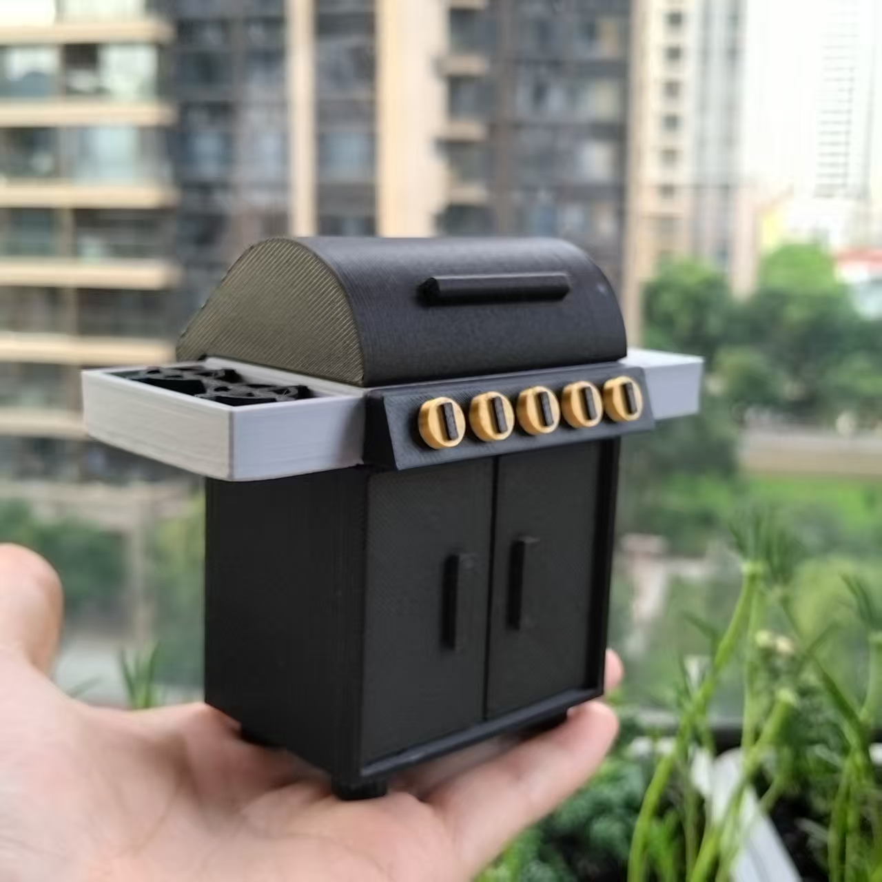 1:12 Dollhouse Mini Realistic Bbq Grill Model, Pla Material - Dollhouse Accessory/mini Outdoor Terrace Bbq Decor Model/model Enthusiast Birthday Gift And Collectible, Fun To Your