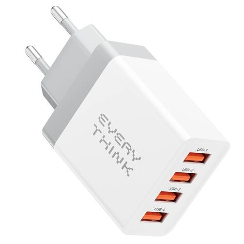 usb-ladestation: gleichzeitiges laden von , , ipad & mehr mit 2a smart ic & 10w (4 usb-a-anschlüsse)