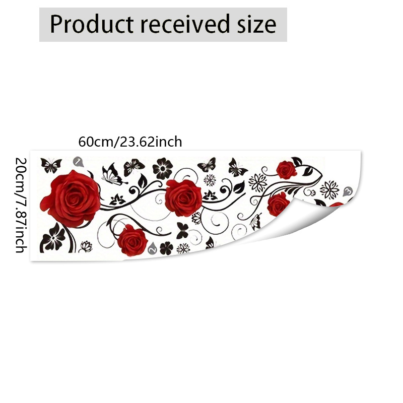 Image of 1pc 1pcs Modern Self-adhesive Removable Vine Wall Decal Suitable For Living Room & Bedroom - Reusable Pvc Flower & Sticker, & Stick, No Residue, Temporary Wallpaper For Walls, Doors, Decor