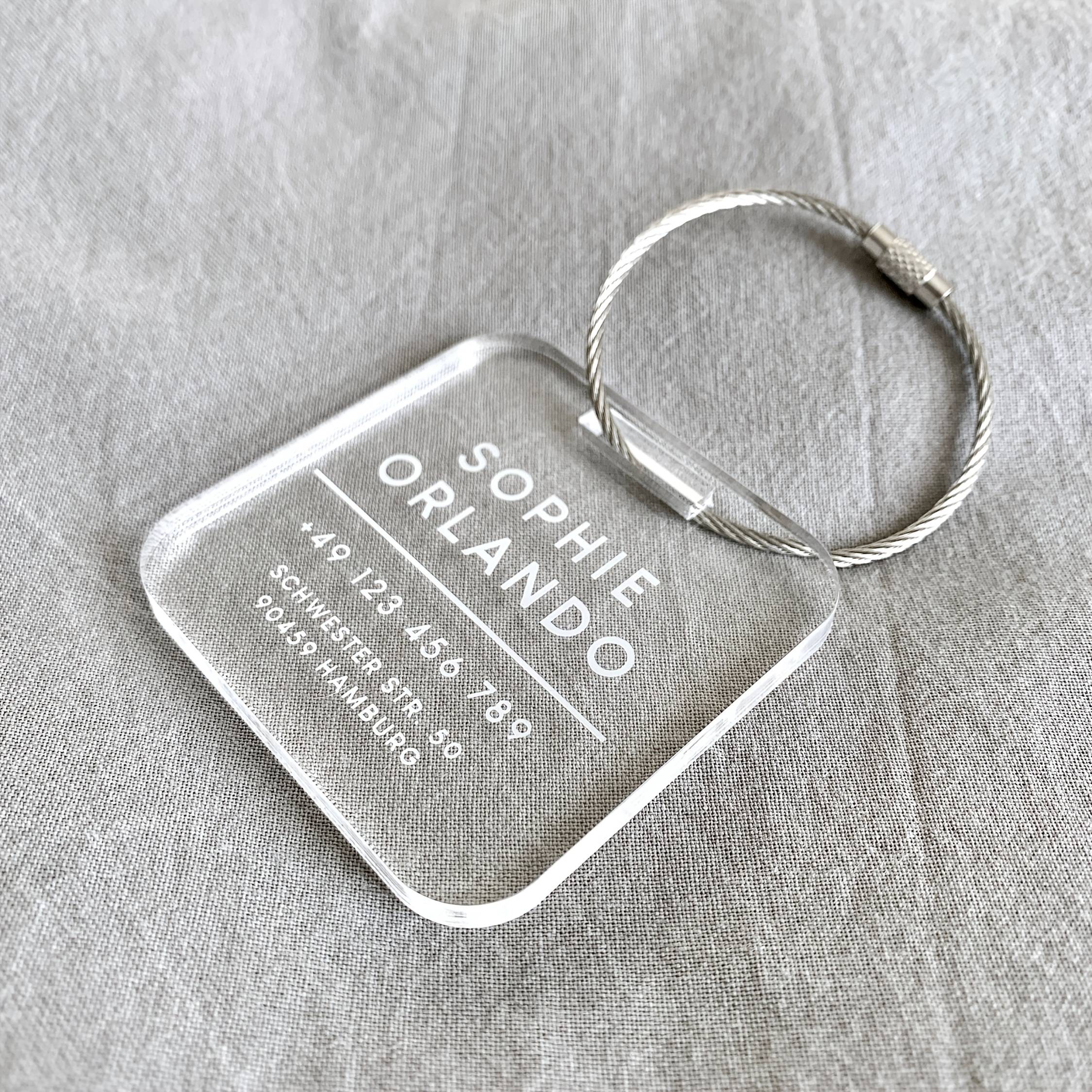 Personalized Luggage Tag for Travel Bag Identification