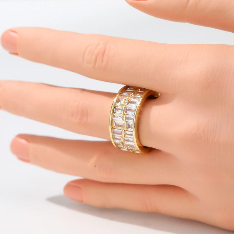 Unisex Fashionable Classic Double-Color Wide Ring