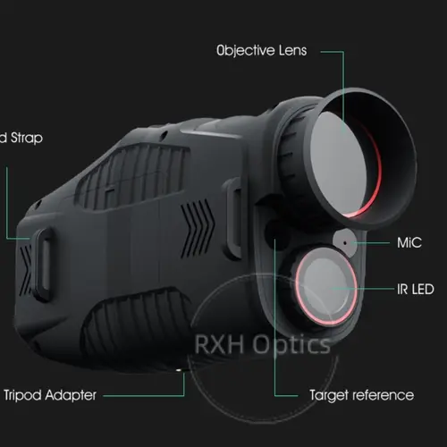 1080p hd night scope 1080p hd monocular night scope with 10 zoom 1 54 inch display infrared long infrared viewing distance hunting for day and night use built in rechargeable battery suitable for hunting outdoor camping and wildlife