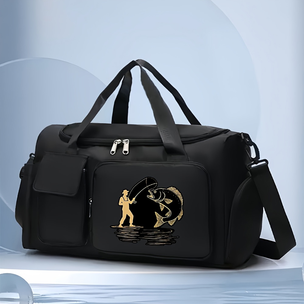 TEMU 1pc A Large Capacity Duffel Bag Designed For , Suitable For Gym And Travel, Featuring An Adjustable Shoulder Strap And Compartments For Camping