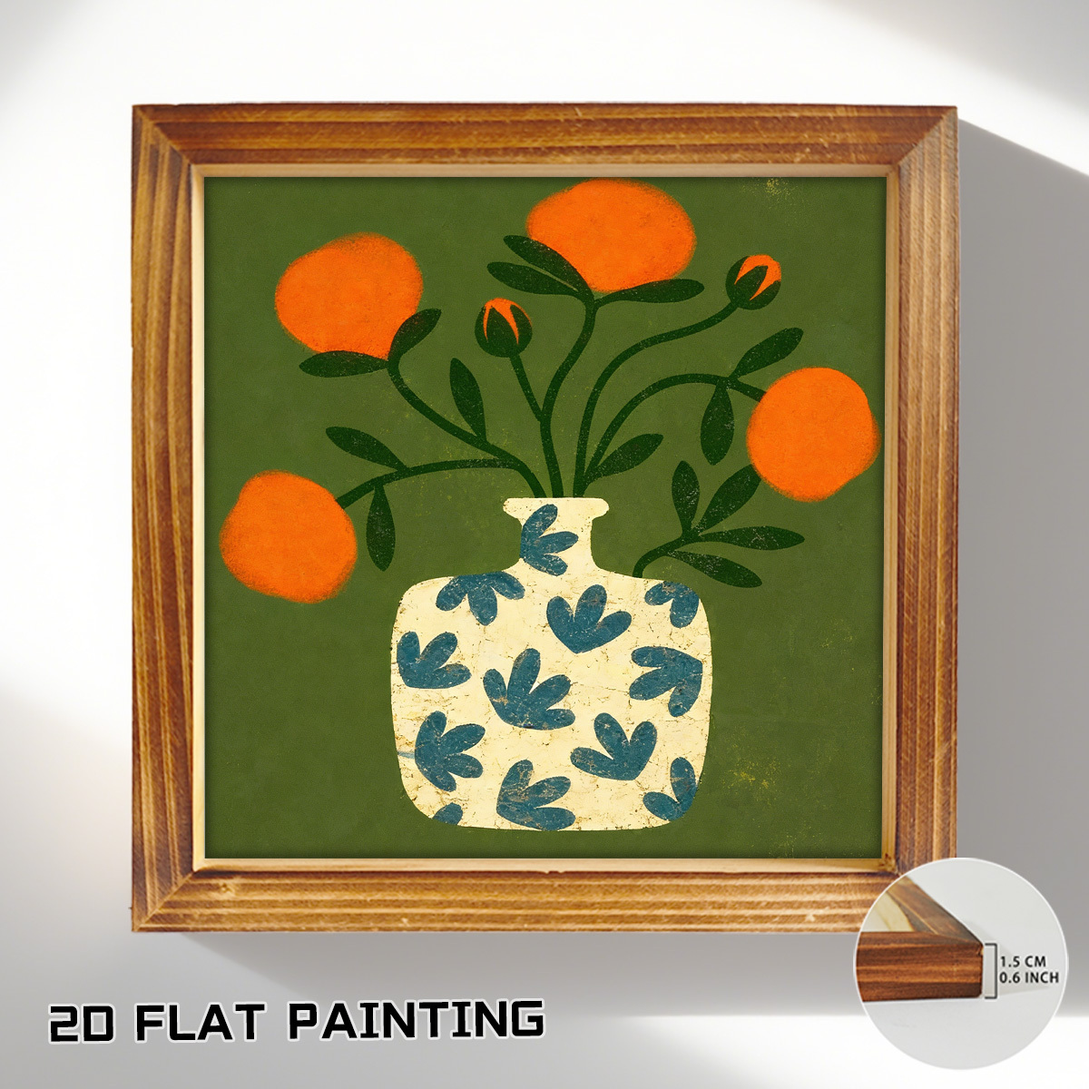 TEMU 1 pièce Peinture décorative, Peinture sur toile, Tenture murale, Art mural, Ornement, 20 cm/8 pouces, Cadeau, Peinture décorative, Décoration