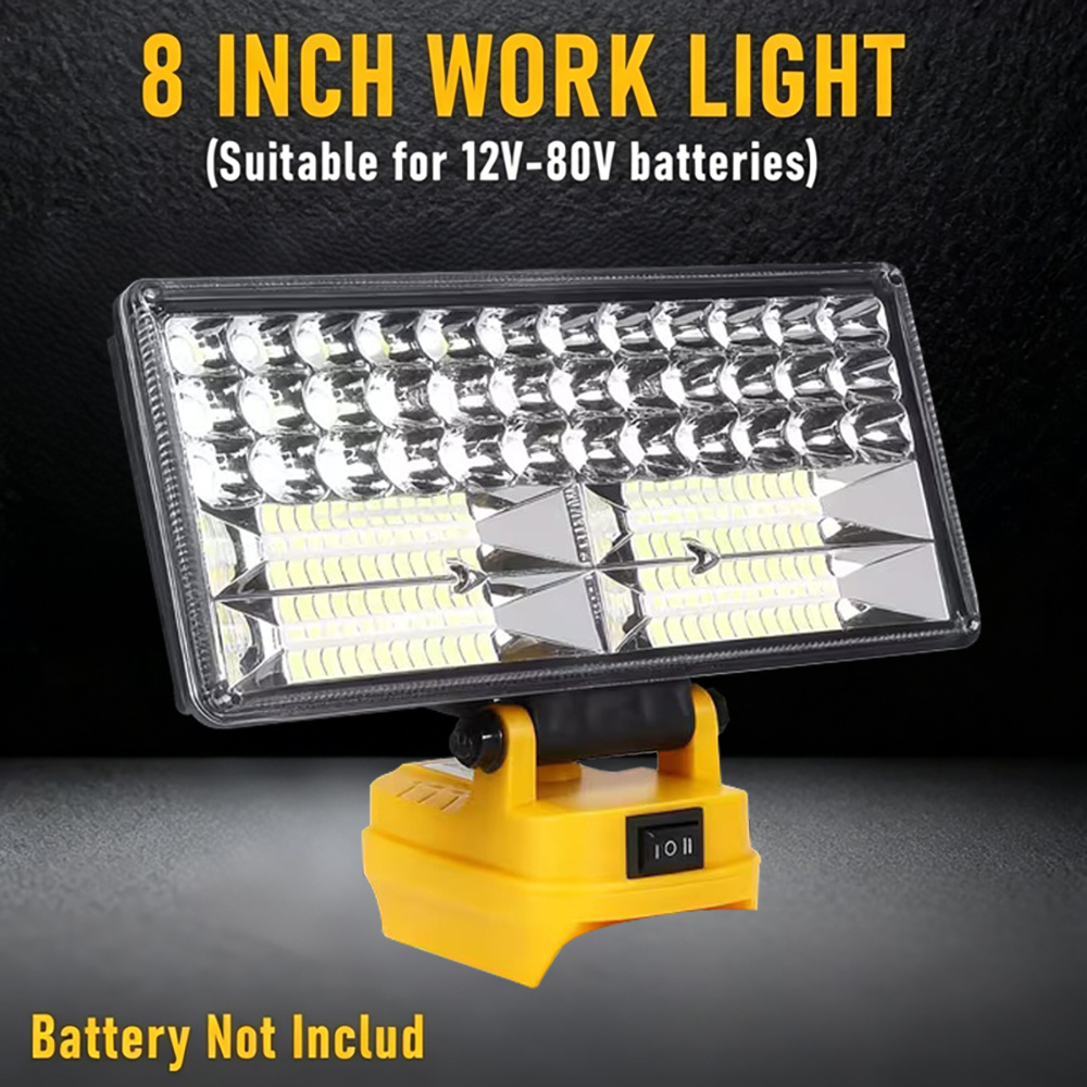 TEMU Cordless Led Work Light Usb- Emergency Floodlight & Flashlight With Dual Usb Output, Two-speed Adjustable Brightness, Portable For Auto Repair,
