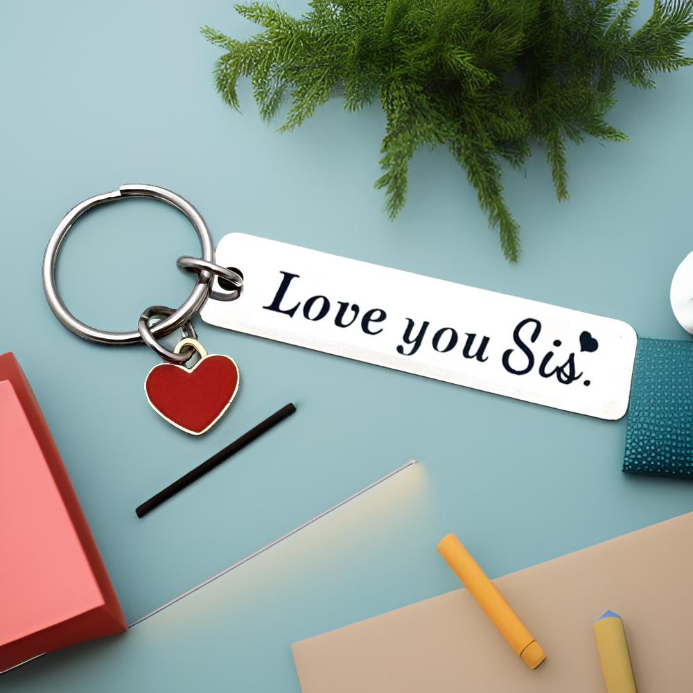 Image of Perfect Birthday Christmas For Best Friend Gift For Sisters Stainless Steel Keychain Birthday Gift For Women Friend Sister