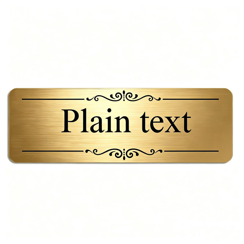 TEMU Custom Laser Engraved Stainless Name Plate With Brushed Frame & Backing - Suitable For Trophies, Awards, Mailboxes, Storage Boxes, Drawers -