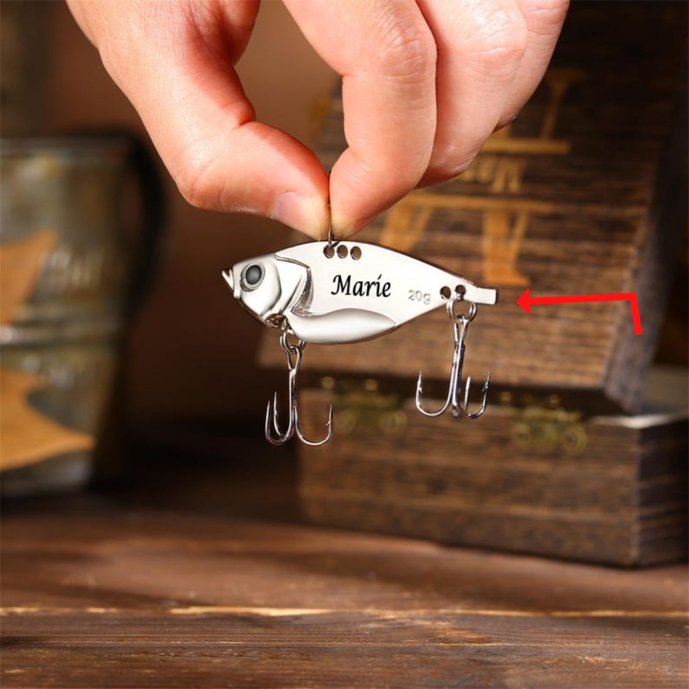 E-shop Personalisierter Metallangelhaken, Individuelles Angelgeschenk, Geschenk für Angler, Vater, Onkel, Ehemann, Jubiläum, Geburtstag, Rentengeschenk