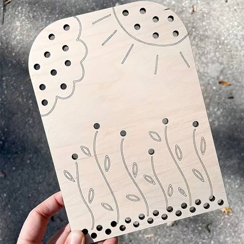 1pc spring wooden flower stand a multifunctional and elegant wooden flower stand wooden decorative plaque and ornament wooden flower and leaf collection decorative ornament ideal for outdoor activities homeschooling and as a birthday gift