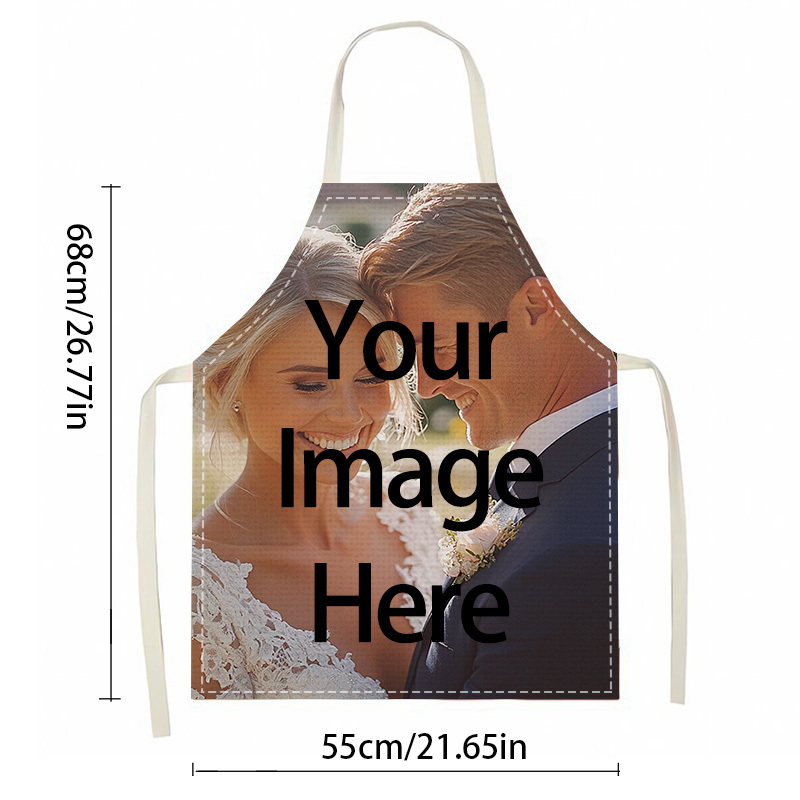 

Customizable Linen Apron - & Comfortable, Kitchen Wear With Easy-, Ideal For Cooking Enthusiasts, 26.77" X 21.65", Wedding Photos & More, Work Clothes