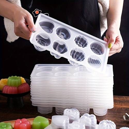 2 packs of 8 jelly molds heat resistant and pudding chocolate and ice cubes for baking and parties