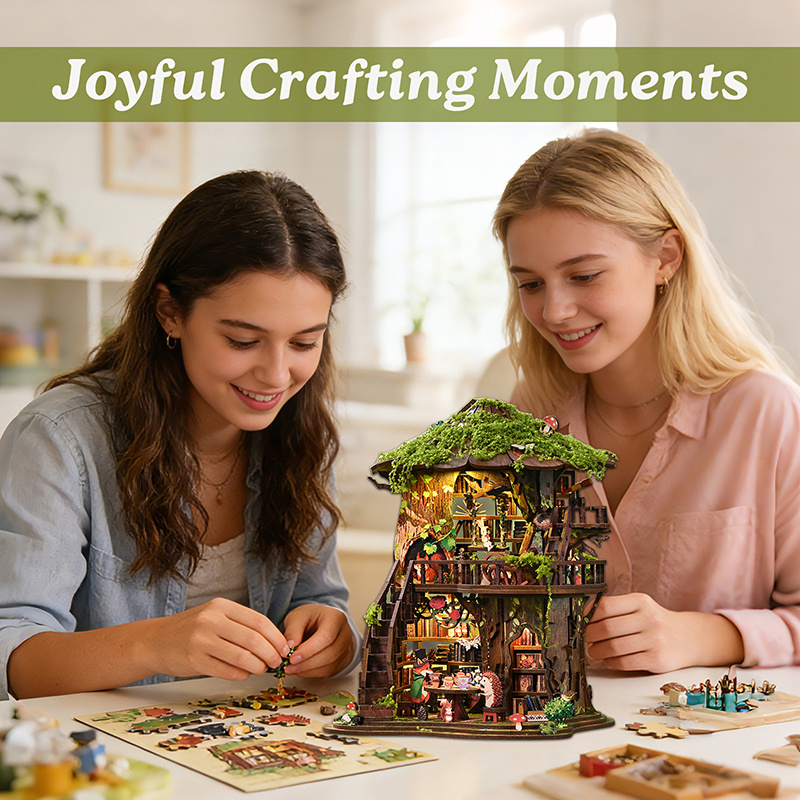 Relax Miniature House Kit, 3D Wooden Puzzle Building Model