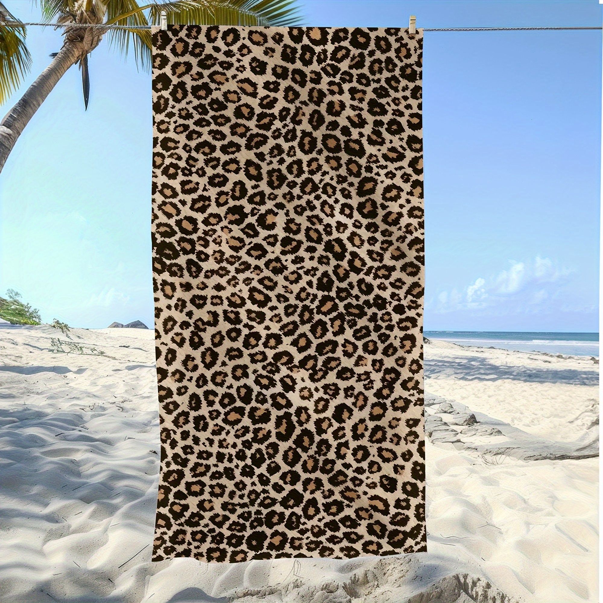 Stilvolles Strandtuch Aus Mikrofaser Mit Leopardenmuster Schnell_voghion.com