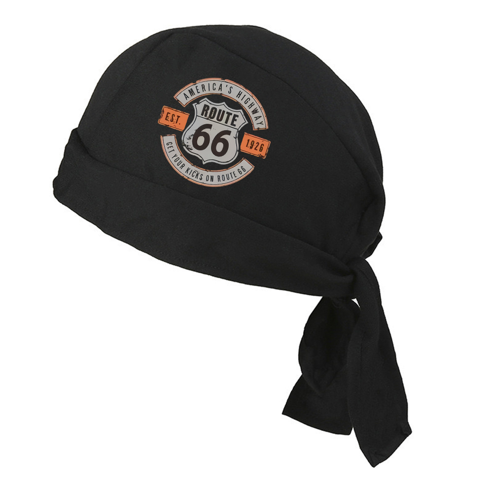 TEMU 1pc Highway Emblem Multi-use Pirate Bandana Head Mens Wrap Scarf For Cosplay Outdoor Daily Wear