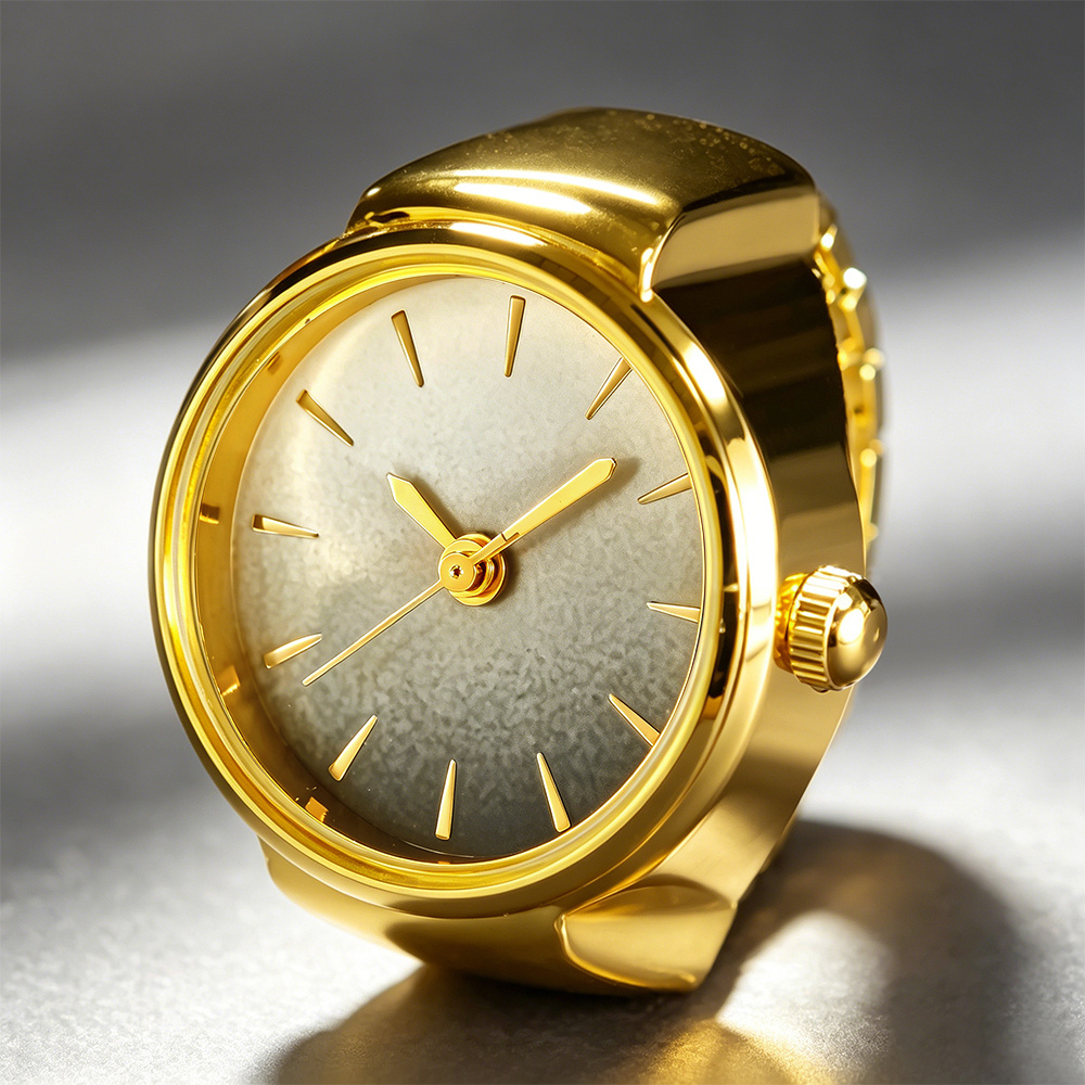 1pc Minimalist Trendy Women's Ring Watch, Round Dial, Daily Wear, Women's Exquisite Watch, Suitable For Any Occasion Wear/gift (box Not Included)