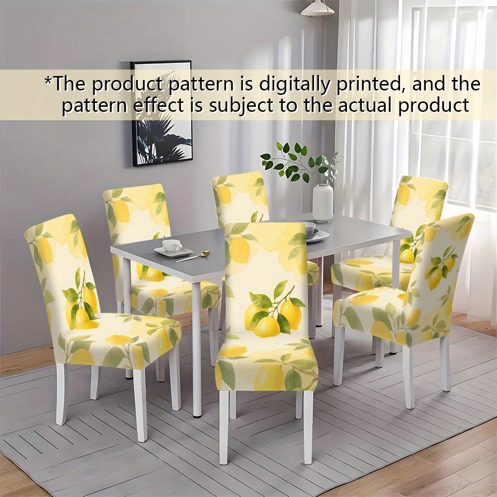 6pcs pattern chair covers vibrant yellow Temu