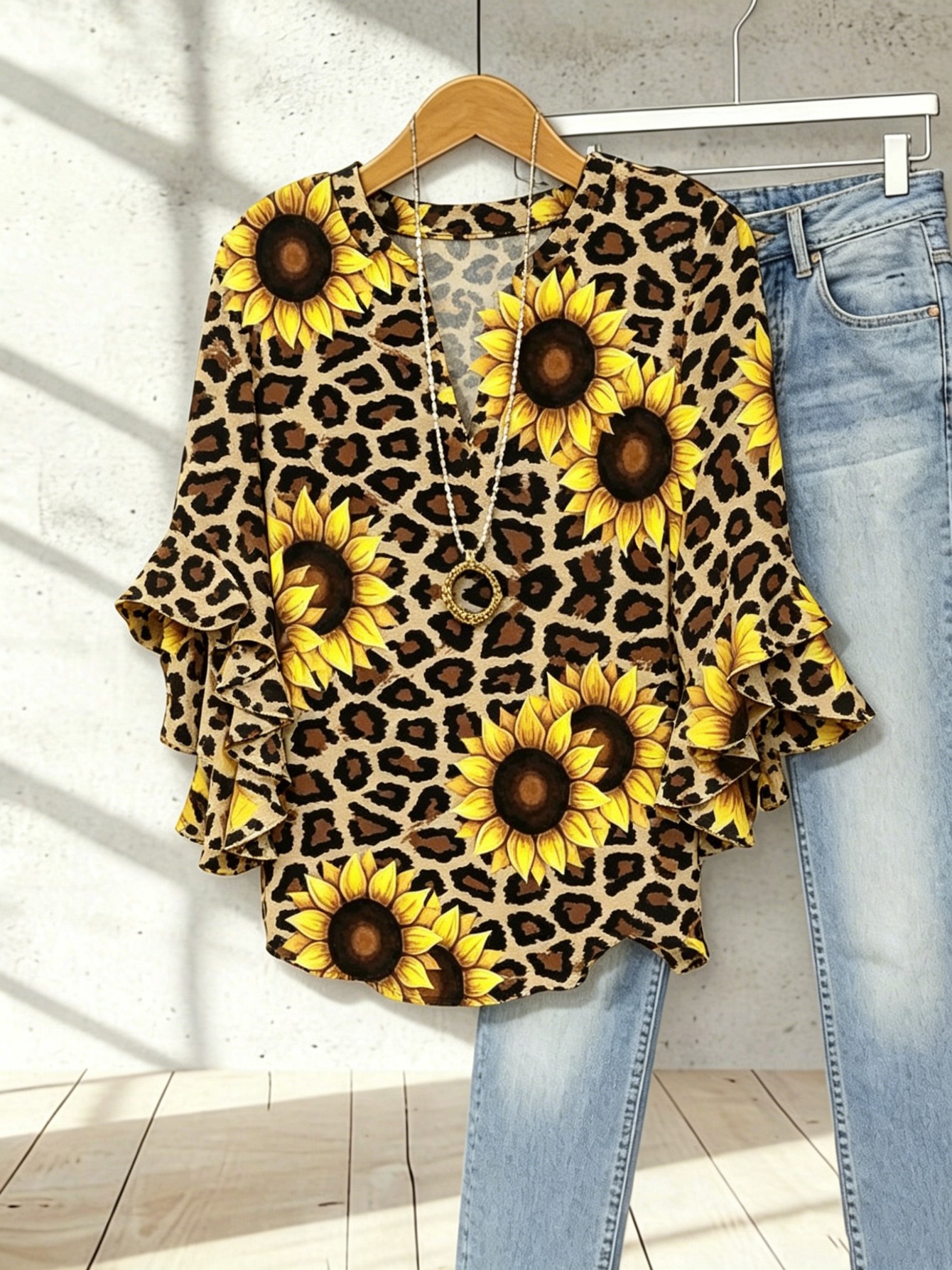sunflower shirt sold on Temu United States