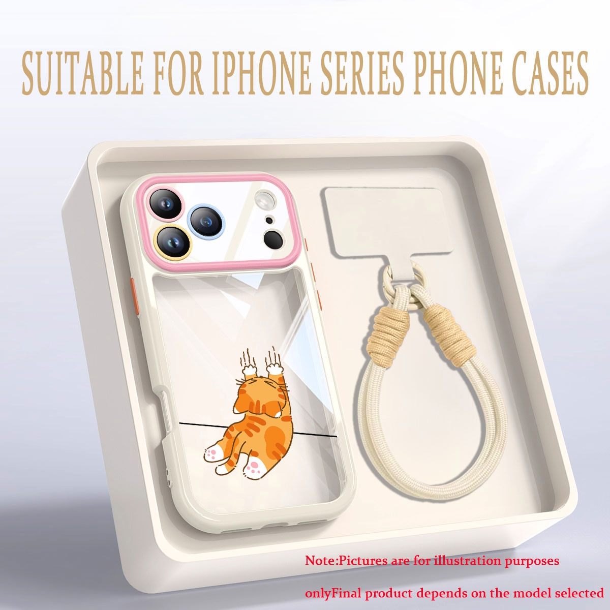 TEMU Phone Case - Compatible With For Iphone 17 Pro Max, 16 Pro Max, 15 Pro Max, 14 Pro Max, And 13 Pro , Featuring A Short Lanyard, Brand New Cases