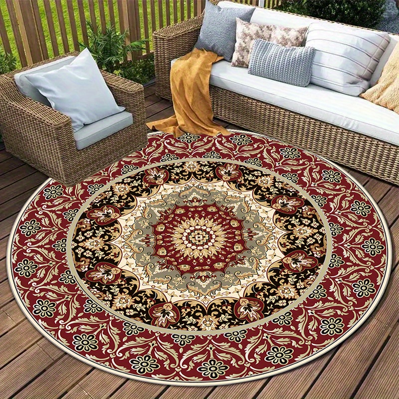 samt runder teppich marokkanischen pashmina stil bedruckter
