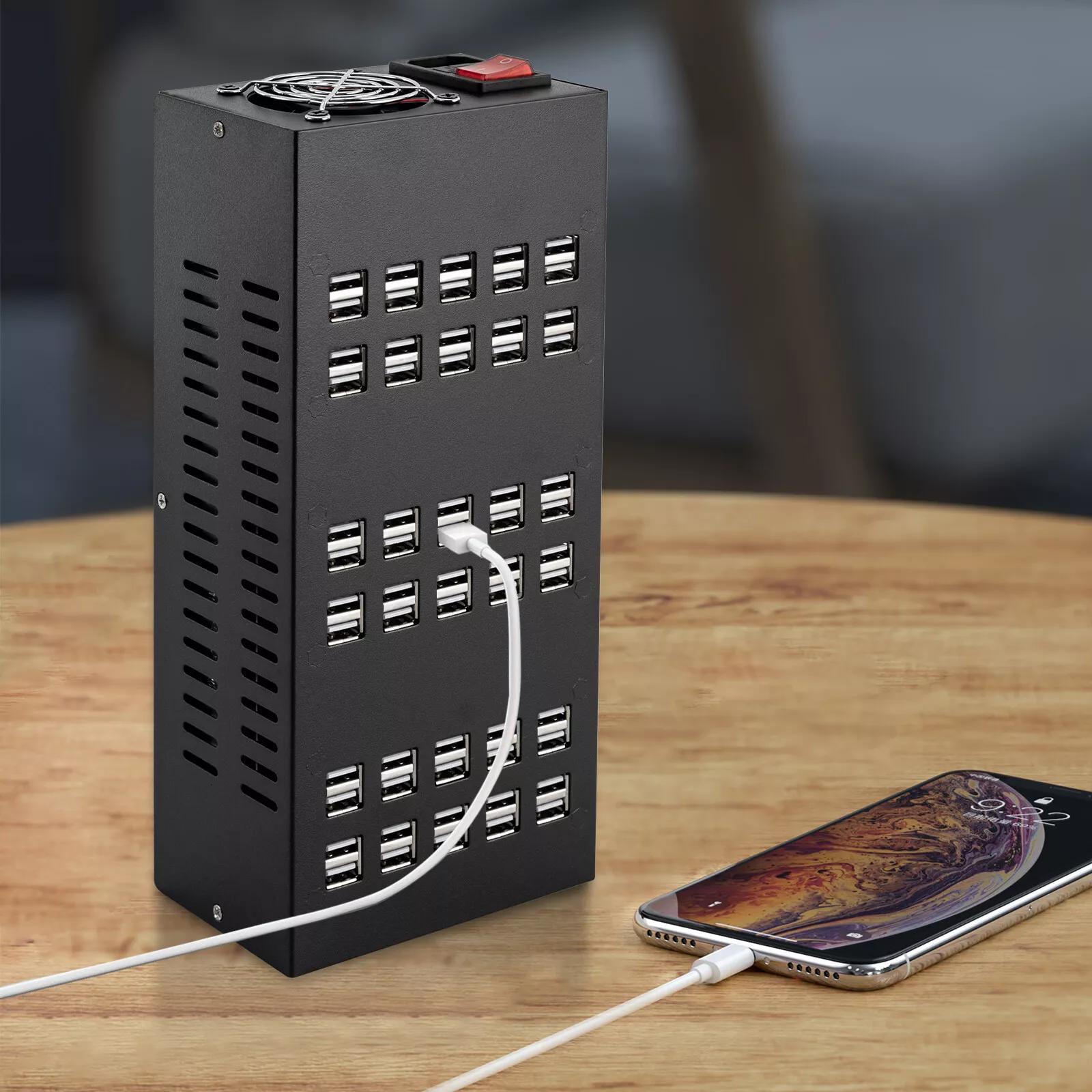 powerful charging hub   multi 60 port usb charging station for desktop cell phone charging and organization Product details 1