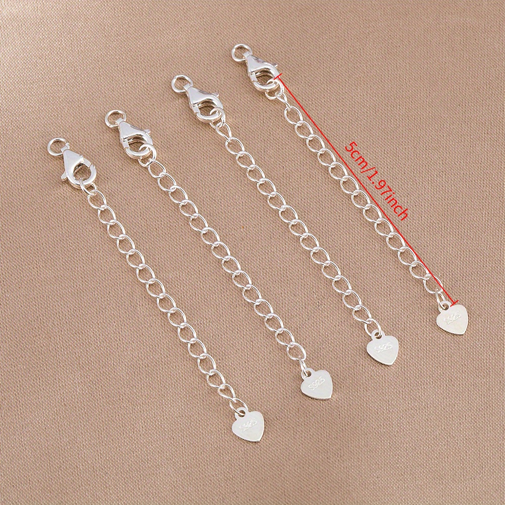 2pcs S925 Silver Jewelry Tail Chain Extension
