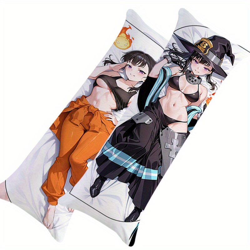 1pc stylish anime pillow cover high definition double sided print design sporty orange trousers witch   polyester   friendly 59x19 6 inches ideal for car bedroom sofa bedding living room decor anime pillow covers witchinspired design polyester fabric for halloween Product details 1
