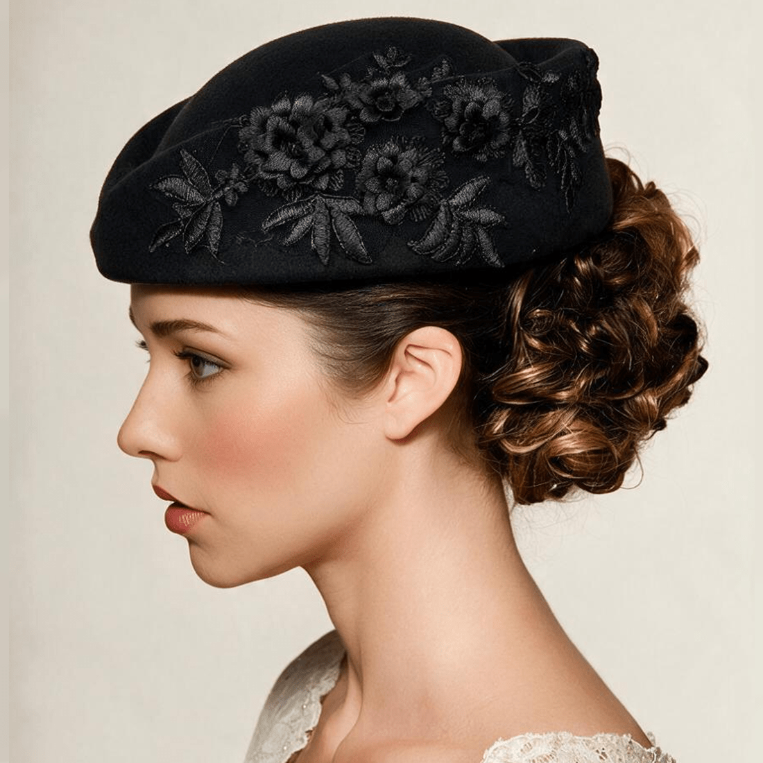TEMU Fashionable New Arrival Women Hat With Appliqué Patches Versatile Ladies Headwear For Daily Commute And Office Occasions