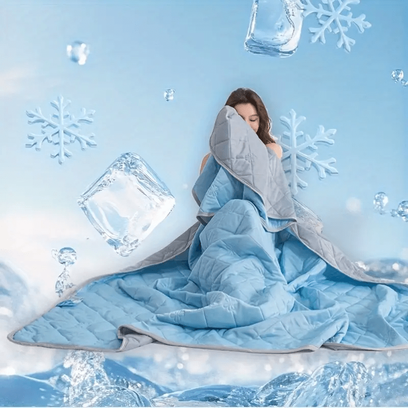 TEMU 1pc Limited-time Offer Upgraded Cooling Quilt - Lightweight Bedspread/travel Blanket, Machine Washable Quick-freezer Replacement For Hot