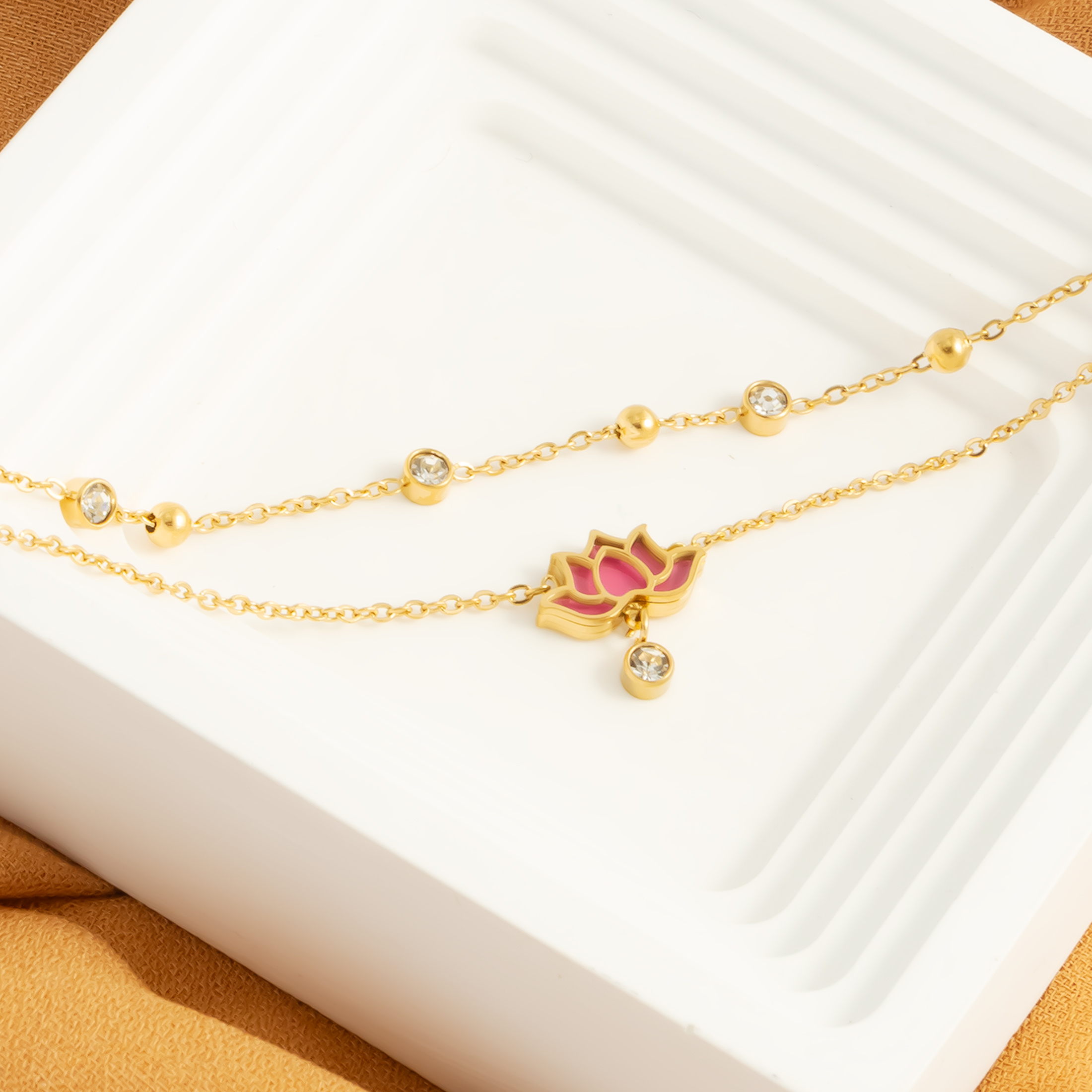 Simple Elegant Lotus Decoration Anklet, Daily Wear