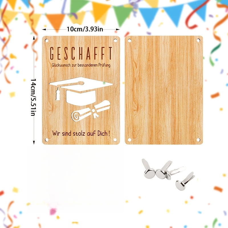 Image of Congratulations On Your Success! The Graduation Gift Of Wood, 's, High School Graduation, And Master's Exams, And With An Envelope. A Gift For , , And Graduation Parties