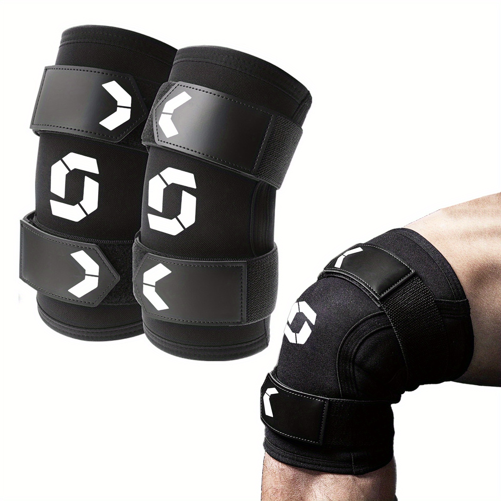 pair supportive knee sleeves weightlifting squats