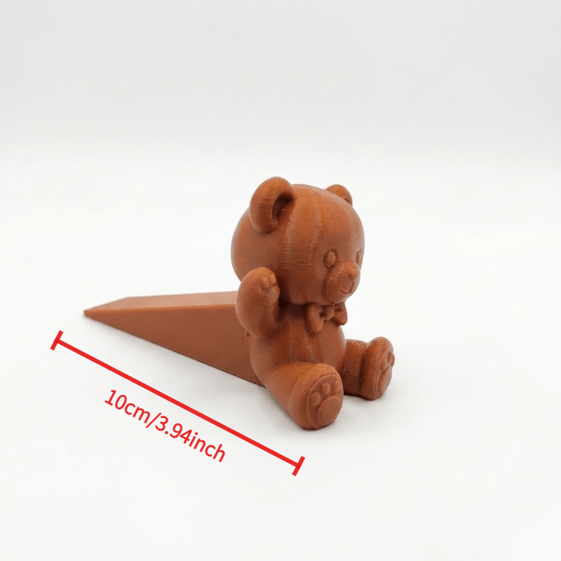 TEMU Cute Bear Doorstop, Heavy-duty Plastic Wedge, Anti-pinch Door Bottom Cushion, Non-slip Floor Stopper, No-drill , Windproof Safety Doorstop,