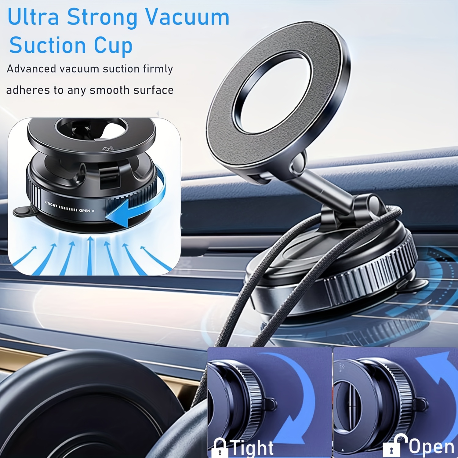 Practical A 360° Adjustable Magnetic Phone Holder, Suitable for Use on Car Dashboards, Compatible with Iphone 16/15/14/12 Series, Portable Foldable Car Phone Stand 14 A 360° Adjustable Magnetic Phone Holder, Suitable for Use on Car Dashboards, Compatible with Iphone 16/15/14/12 Series, Portable Foldable Car Phone Stand