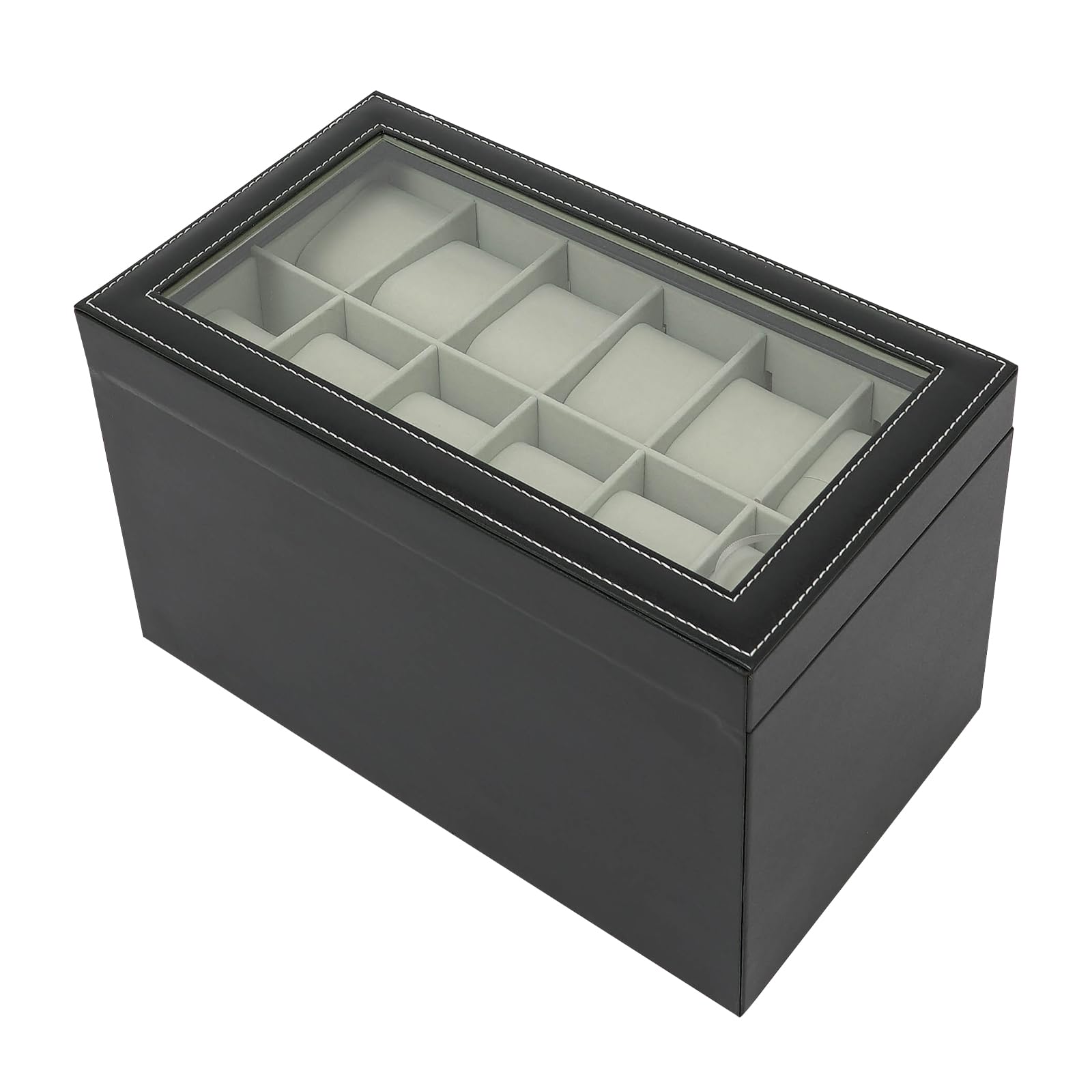 Image of Large Jewelry Box, Watch Box, 3 Tiers, Clear Lid, 2 Drawers [a Good Gift For ], Jewelry Boxes