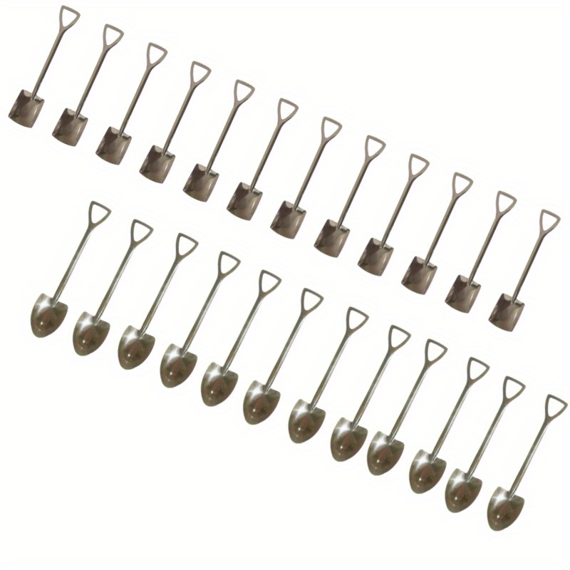 TEMU 12/24 piezas Cuchara de Acero Inoxidable, Cuchara para Café, Cuchara para , Cuchara para Postre, Cuchara Plateada, Adecuada para Uso Diario y