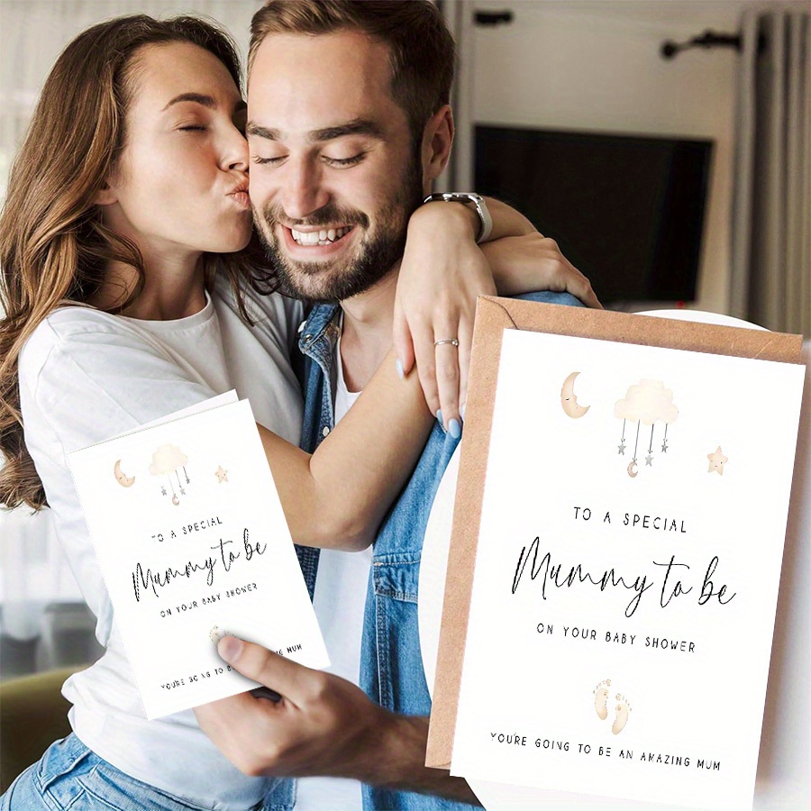 1pc baby shower card moon Temu United Kingdom