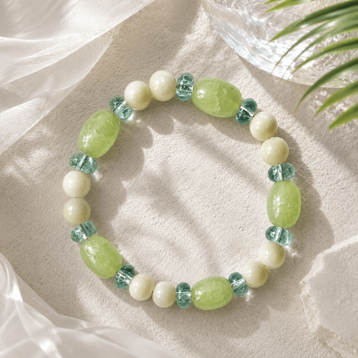 Wealth Natural Stone Bead Bracelet, Bohemian Style