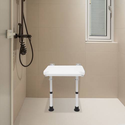 chaise de transfert pliable murale pour bain et | de poids de 220 lb, hauteur réglable, pieds antidérapants, poignées de soutien, fabriquée en pe par