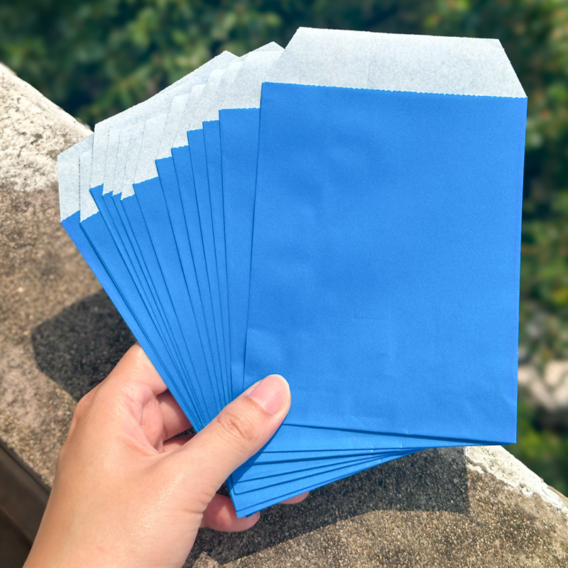 TEMU 100pcs 10×15 Cm Royal Paper Gift Bags, Solid Color Flat Paper Packaging Bags For Wedding, Engagement, Bridal Shower, Anniversary, Party Favors,