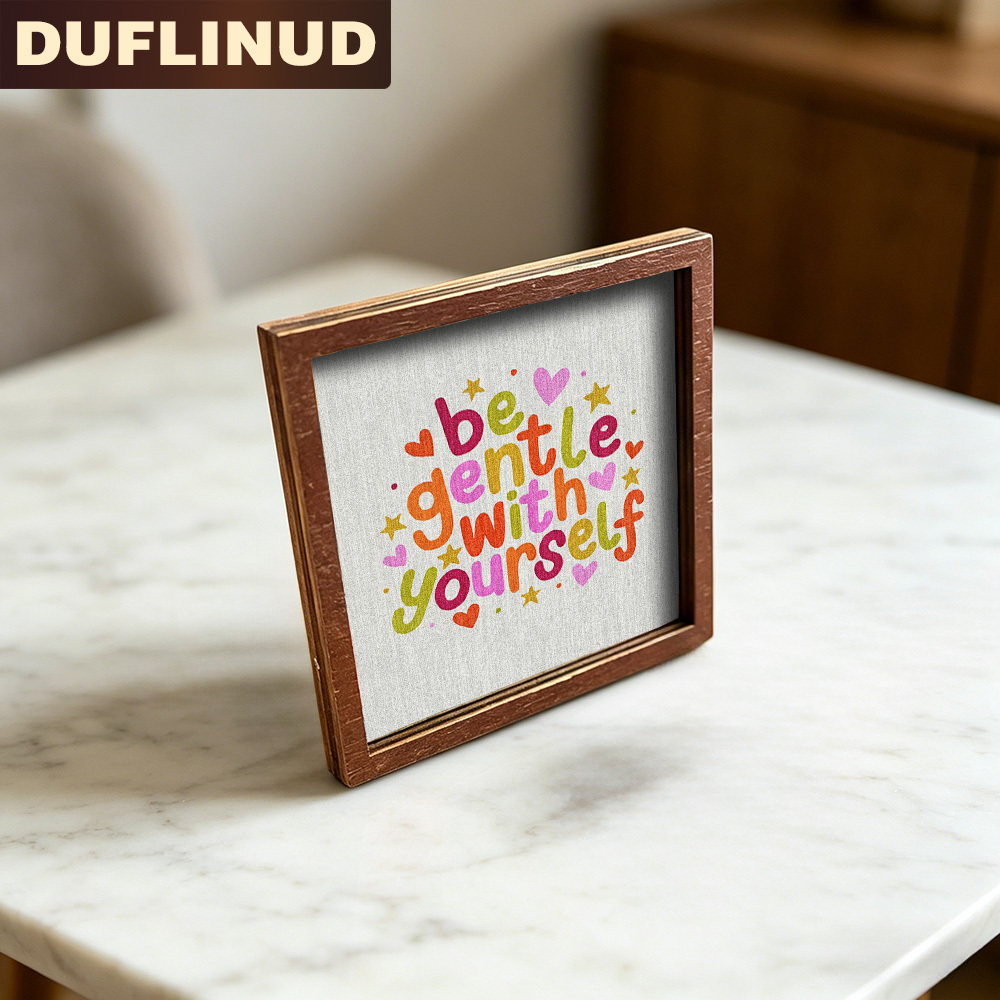 TEMU Aimant de réfrigérateur avec , mini plaque décorative, micro peinture décorative avec texte d'encouragement , avec décorations colorées de cœurs