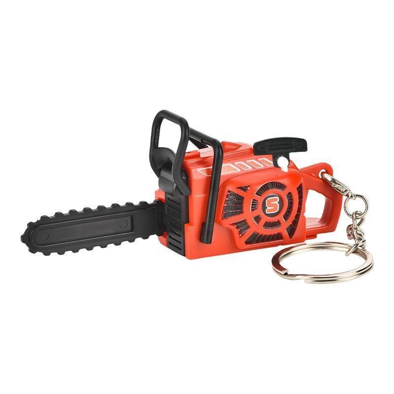 TEMU Llavero mini de motosierra con cuerda para tirar, colgante realista móvil, llavero para mujer para y relajación en Navidad